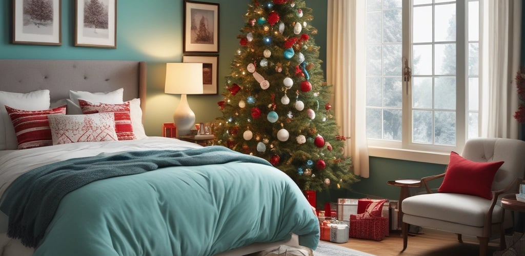 A cozy living room corner featuring a soft throw, vintage vase, and curated wall art.