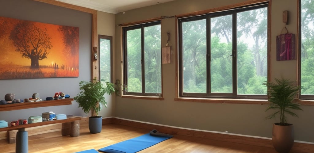 Artistic image of a tiger in a lush green forest symbolizing strength and natural wisdom.