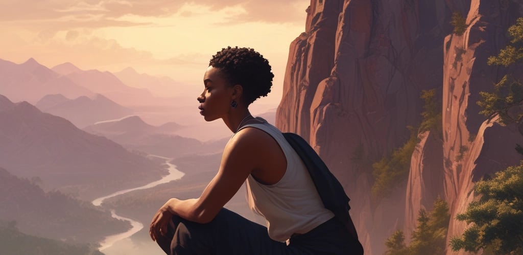 A warm, inviting illustration of a small community gathering under a large tree with green and brown tones.