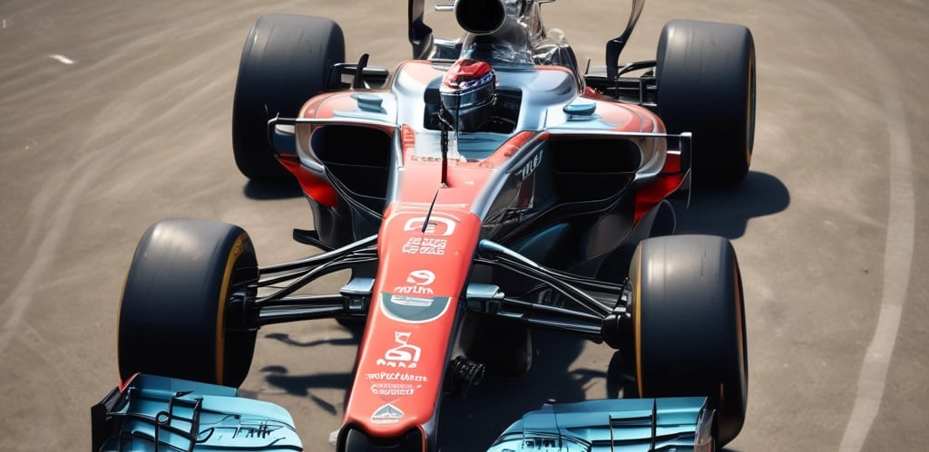 Futuristic dark-themed racing track with orange neon highlights and digital speed overlays