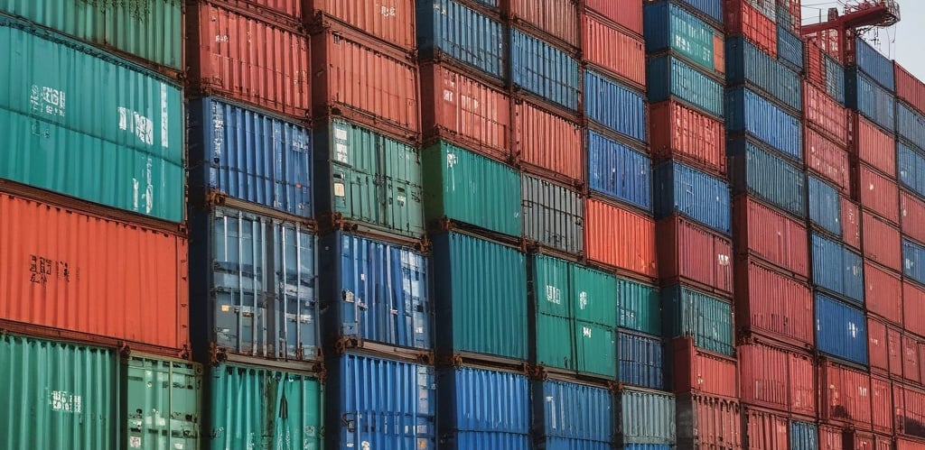 A professional team coordinating international shipments in a busy logistics office.