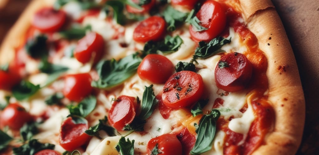 A warm, inviting pizza box being handed over at a stylish takeaway counter.