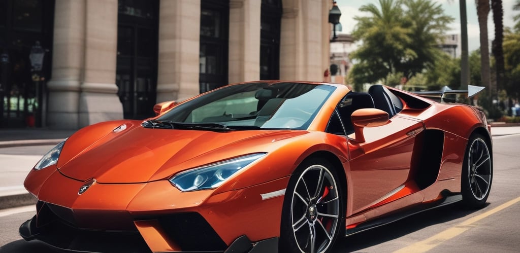 Carlos standing confidently beside a sleek exotic car with a kitchen backdrop and a stack of books nearby.