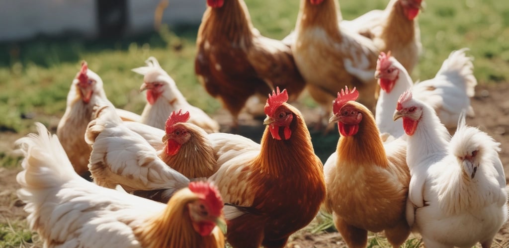 A warm, sunlit photo of Jenesis smiling gently while holding one of her farm animals amidst green pastures.