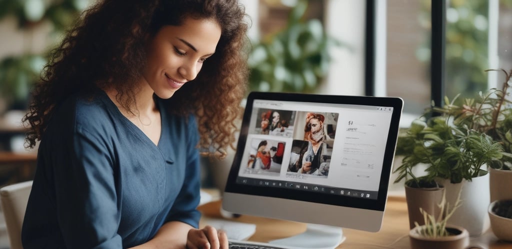 Team collaborating in a modern office, brainstorming marketing strategies on a whiteboard.