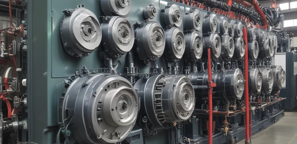 A sleek, modern electromechanical device with blue and black accents, symbolizing precision and innovation.