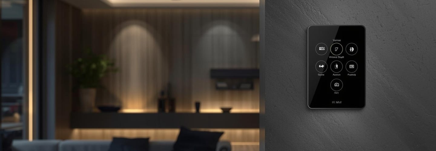 Panneau de commande de la domotique