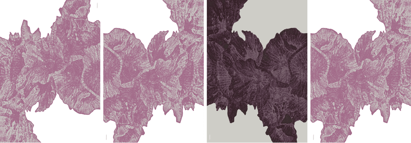 Blütenabstraktion auf Plakaten für Bestattungsunternehmen