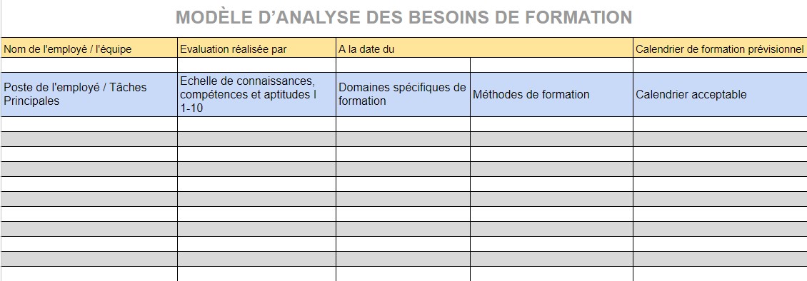 grille d'analyse des besoins de formation