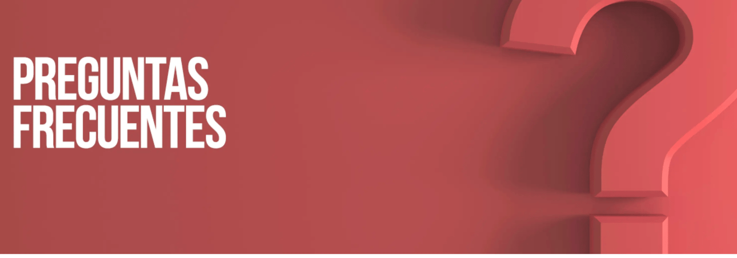 Es un banner en el que se ve un signo de pregunta y un texto escrito (presuntas frecuentes).