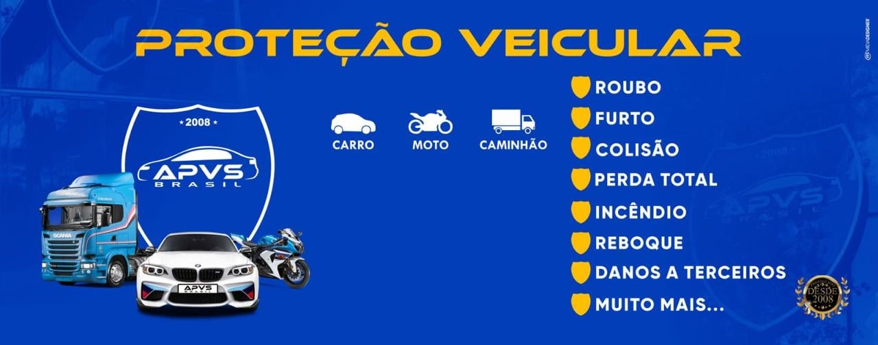 Divulgação dos serviços da APVS, Carro, Moto e Caminhão.