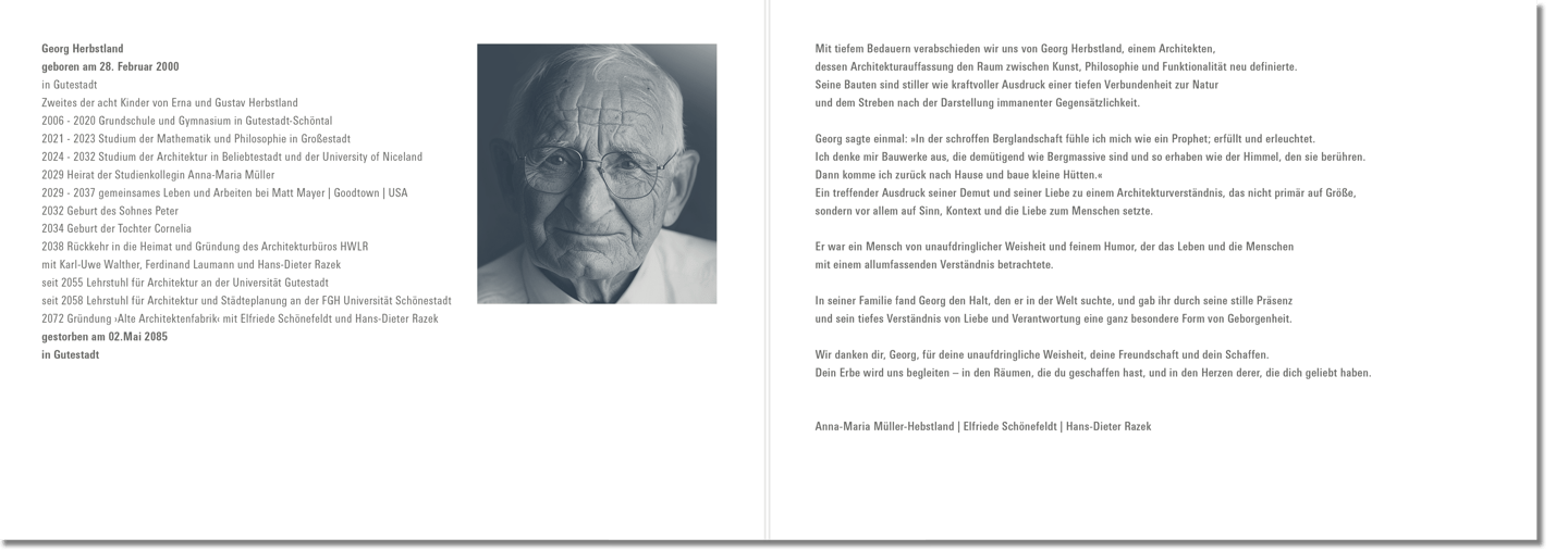 Feierliche Gedenkkarte mit Foto des Verstorbenen und Text-Beispiel