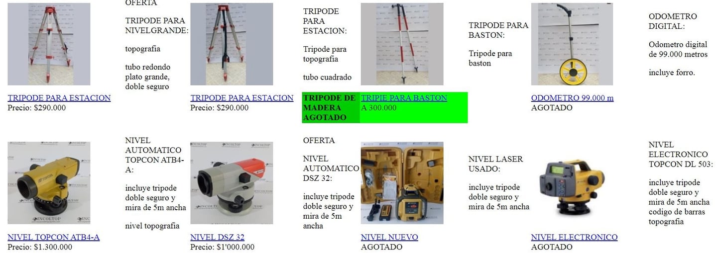 nivel tripode y mira para topografia