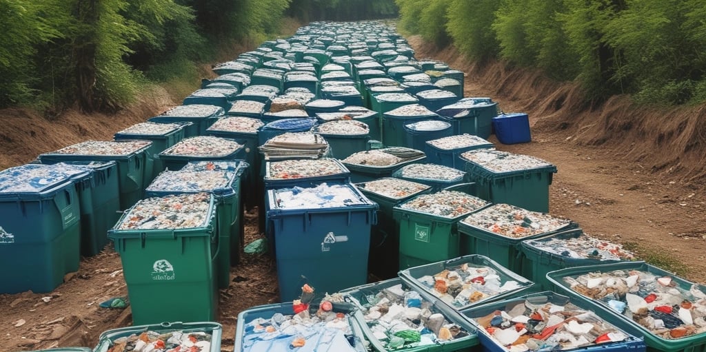 Close-up of colorful recycled plastic pellets ready for reuse.
