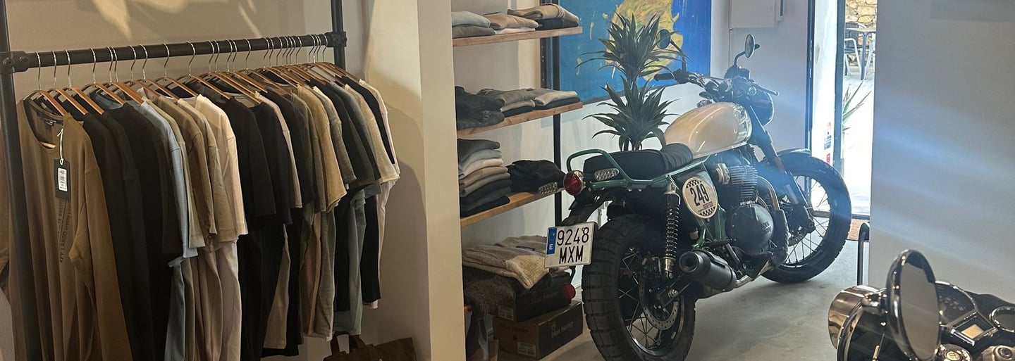 Herrenbekleidung, Key Largo, Drykorn, Motorradverleih Mallorca, Royal Motos Mallorca