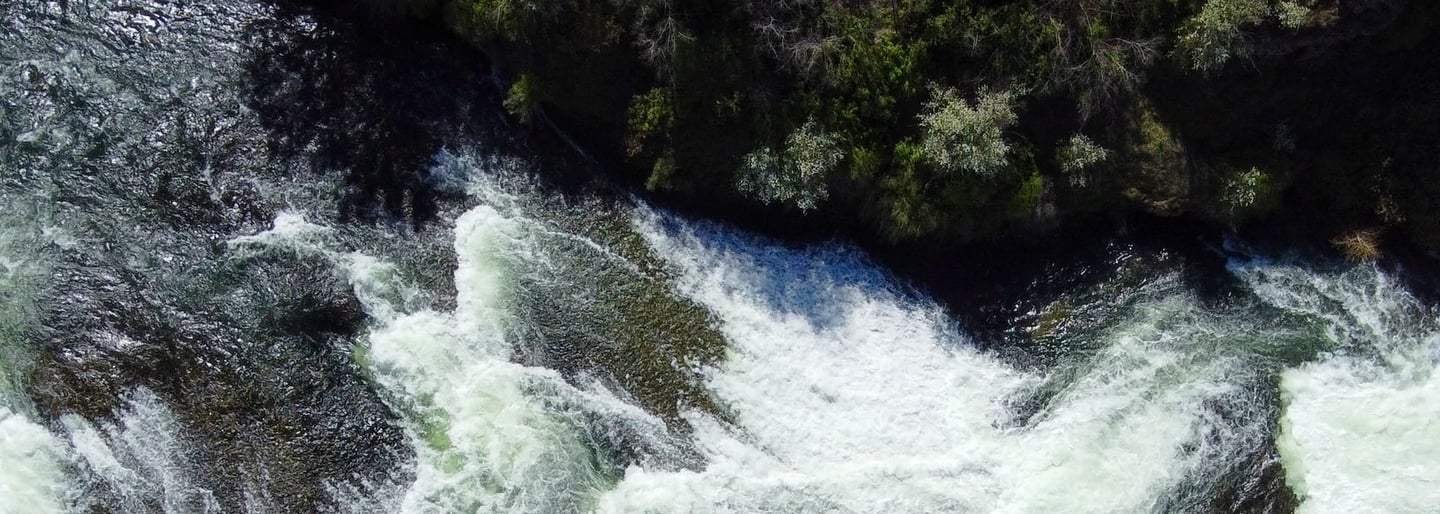 spokane river aerial drone photo