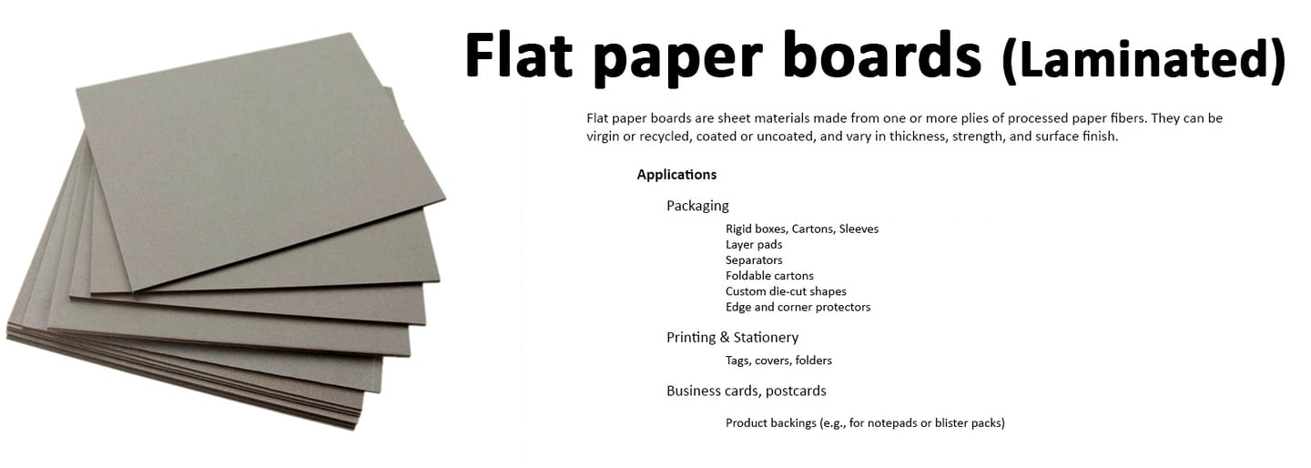 a stack of flat paper boards