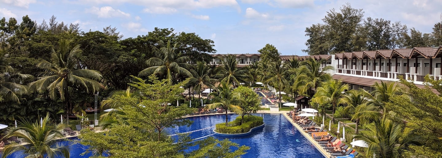 Beautiful Luxury resort Thailand view from balcony