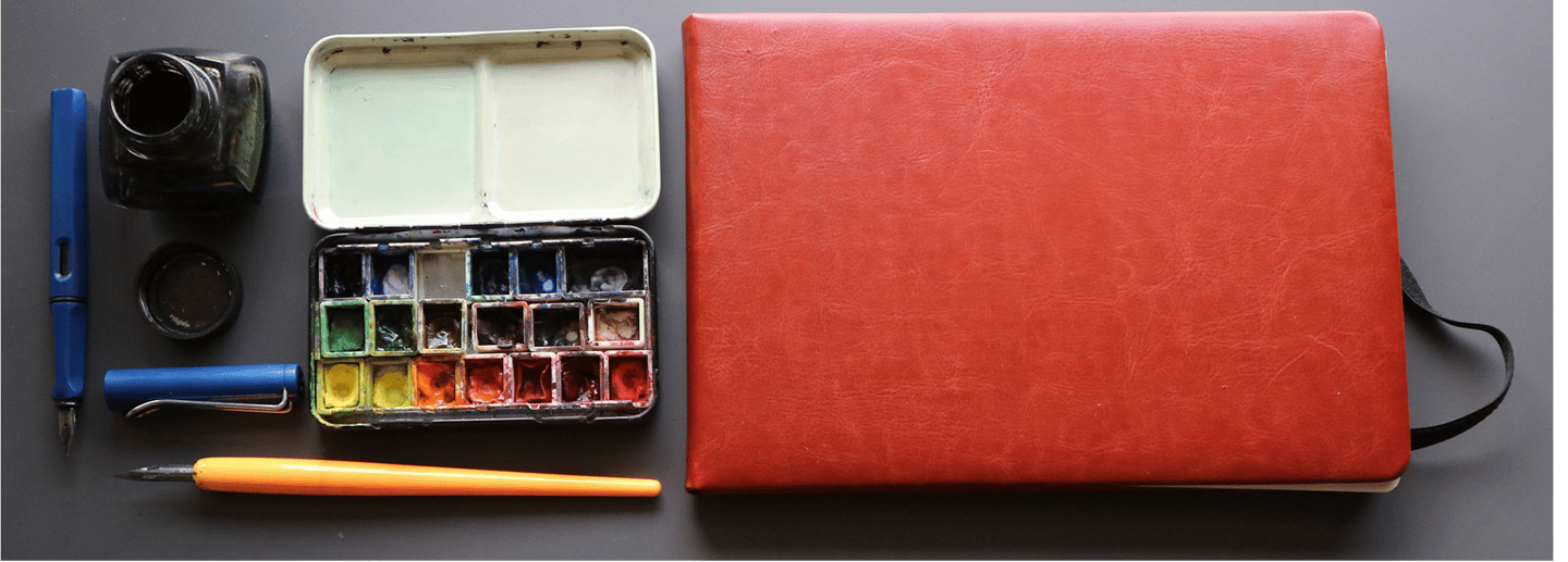 Tools of city sketcher Evgeny Bondarenko