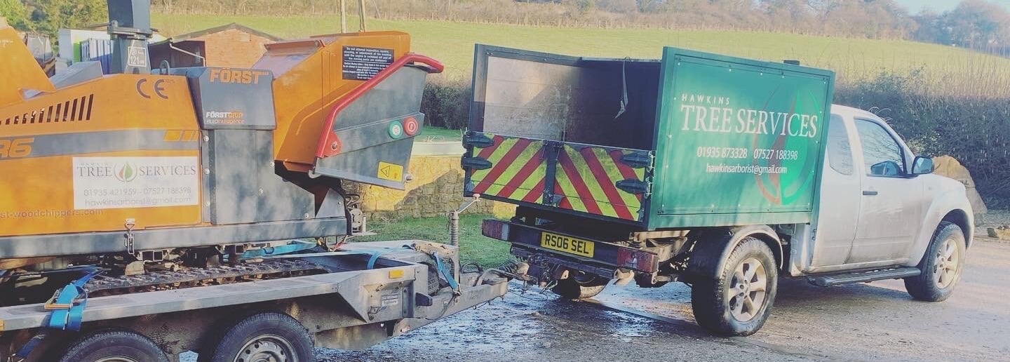 Hawkins tree services truck