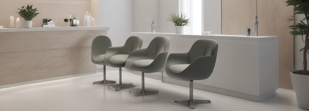 A serene treatment room with soft lighting and elegant decor.