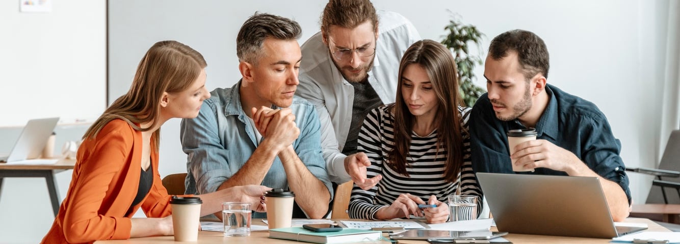 Creative team planning content strategy during a meeting at EVO Space & Studio in North Atlanta