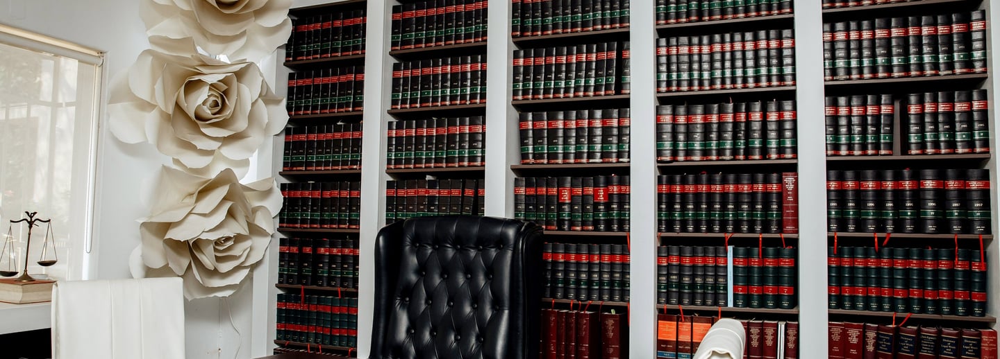 Obert Ntuli Inc Legal Services: Interior Office of the Law Firm, Complete with Bookshelves.