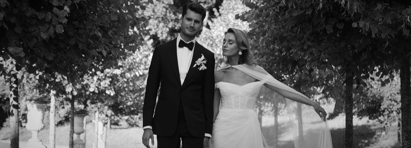 Cinematic wedding film of Kamilė and William Charles, an elegant wedding story by Medus House.