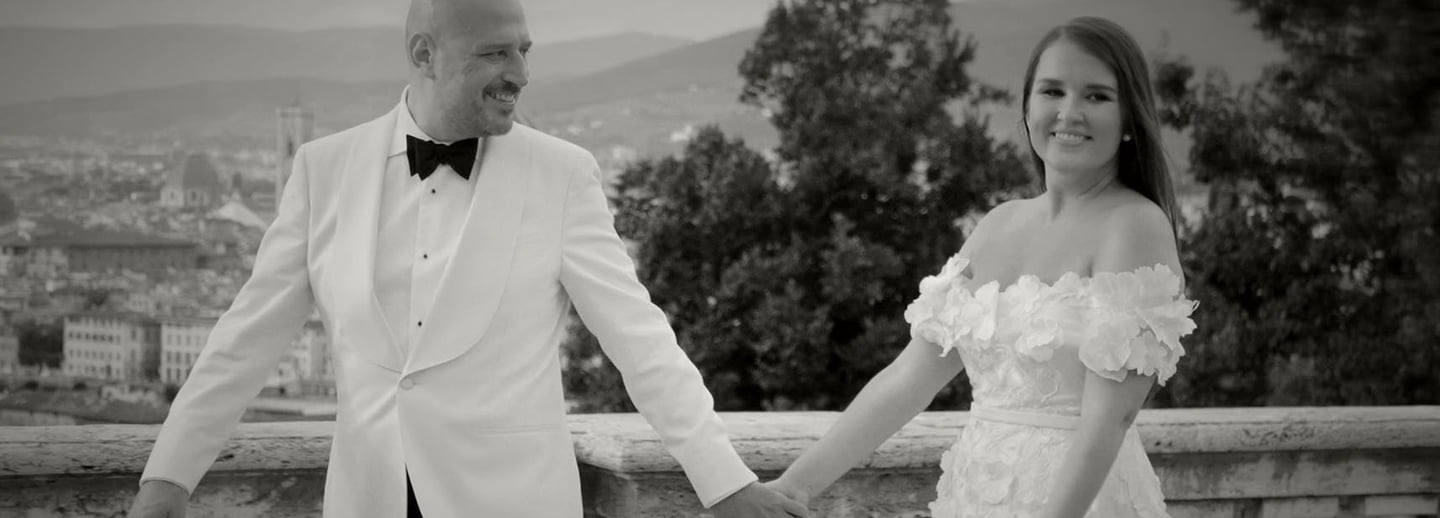 Cinematic wedding film of Marija and Fulvio, capturing love and atmosphere in a timeless story.