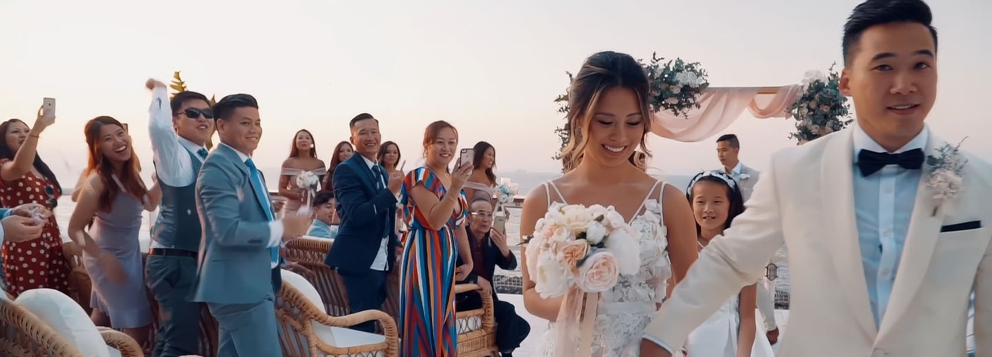 Cinematic wedding film of Sandy and Wah, a love story told through elegant visual storytelling.