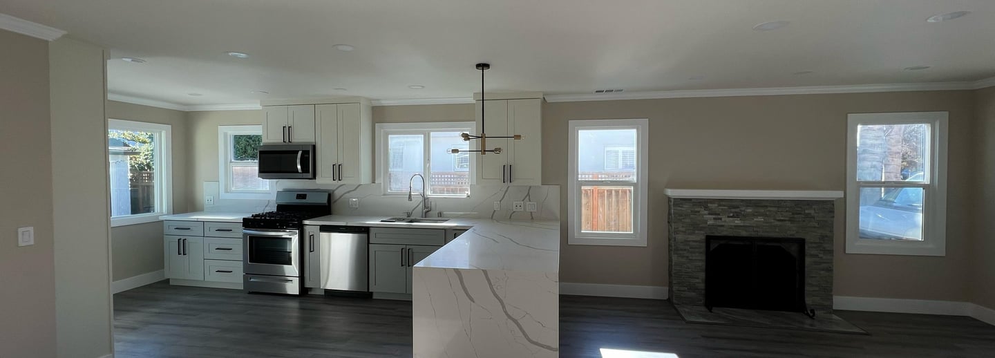 Kitchen remodel completed by Asha Construction in the Bay Area