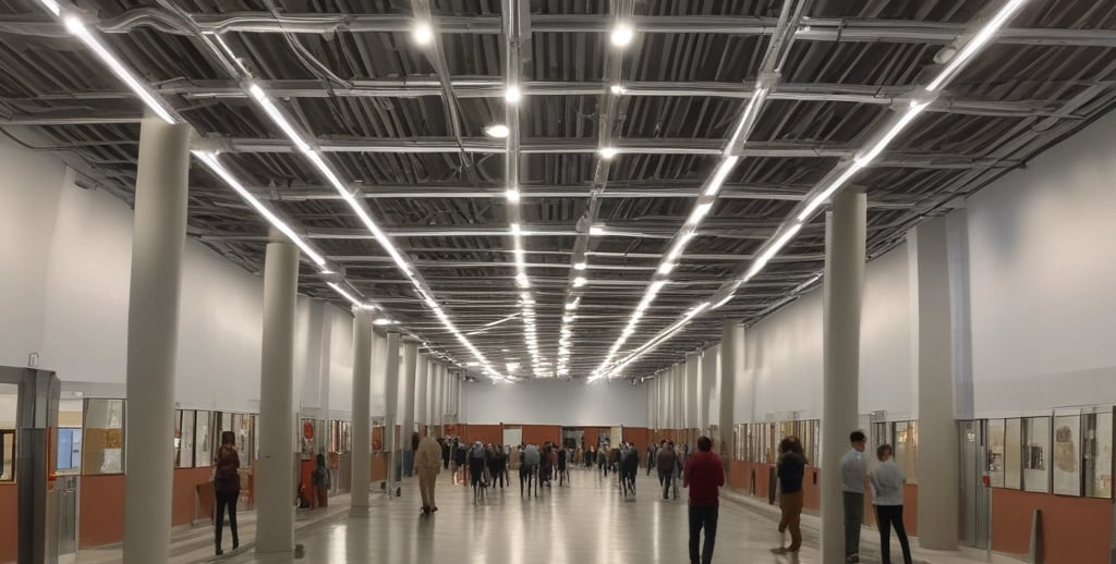 A modern and stylish lamp displayed in a cozy living room.