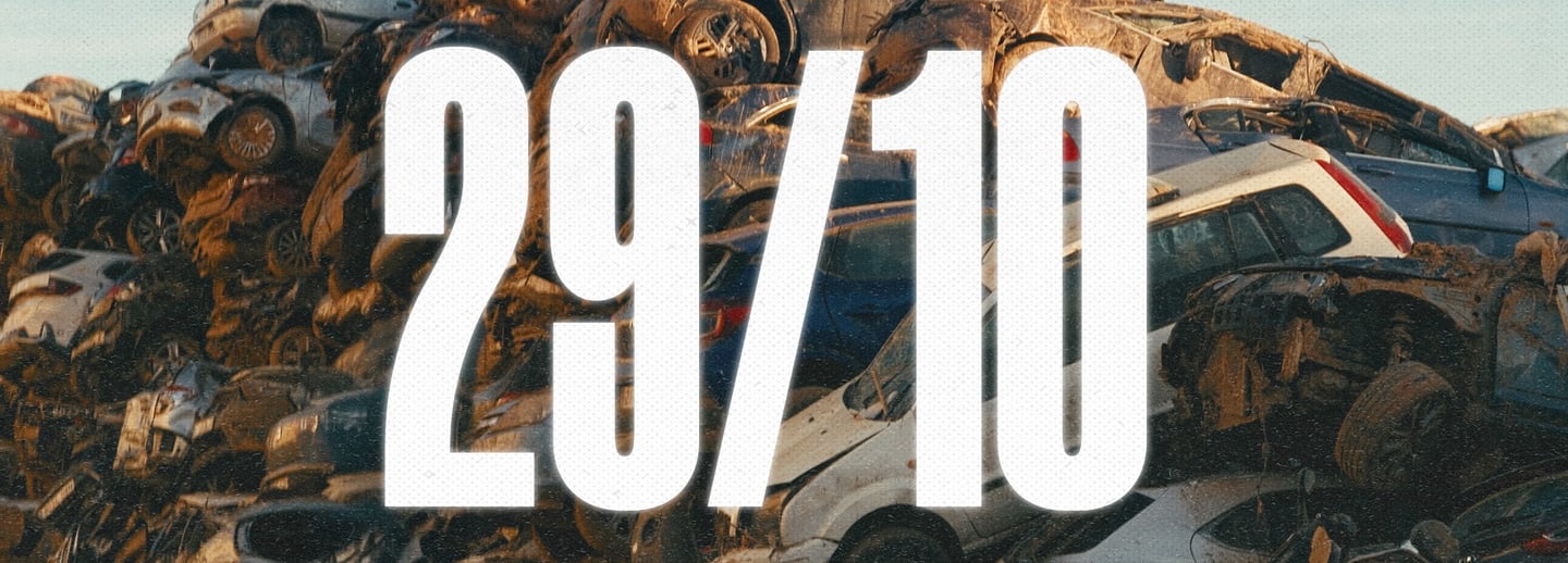 Cementerio de coches en Paiporta