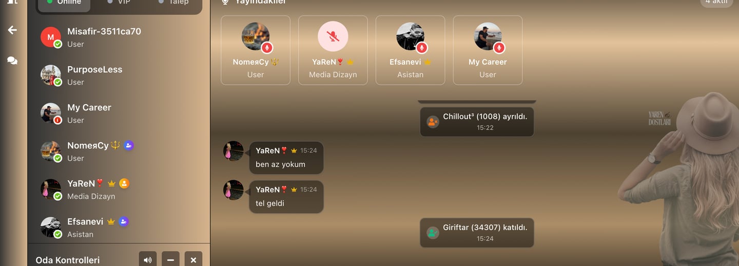 sohbet odaları çoklu mikrofon