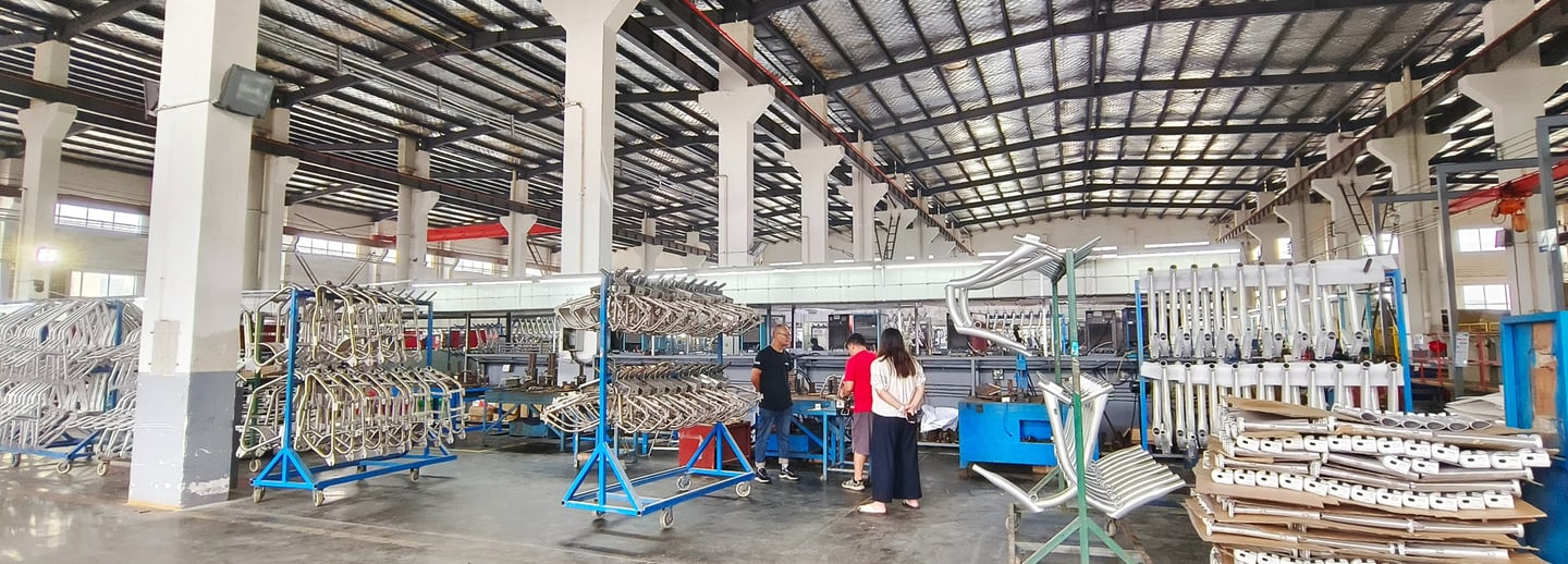Workshop picture: Fldike e bike frames production line.