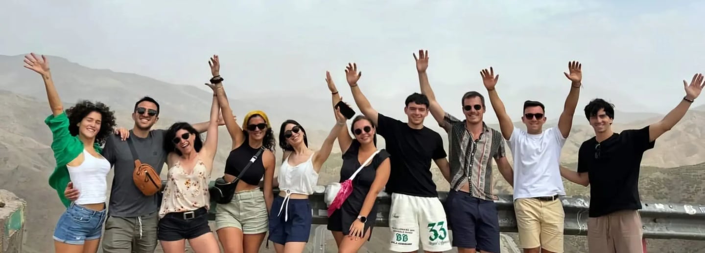 Tourists enjoying private Morocco tour