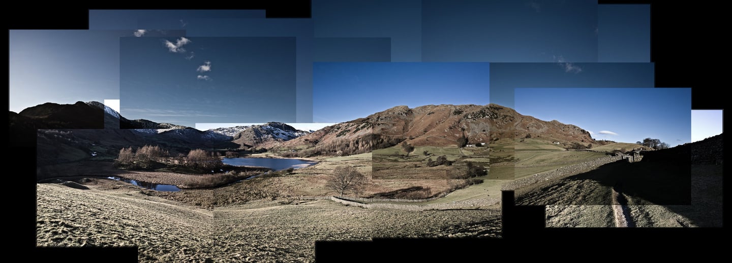 A massive fine art photo joiner of Slaters Bridge Walk in the Lake District, UK