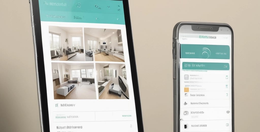 A cozy workspace with a laptop, notebook, and a cup of coffee, symbolizing creativity and focus.