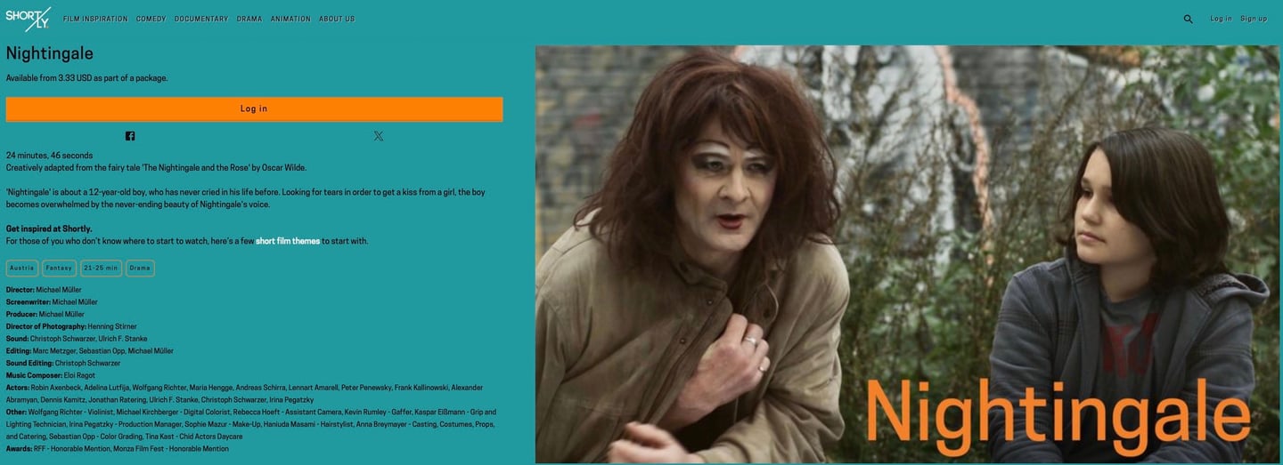 #shortly.film #nightingale #Nachtigall #streaming #Michael Müller
