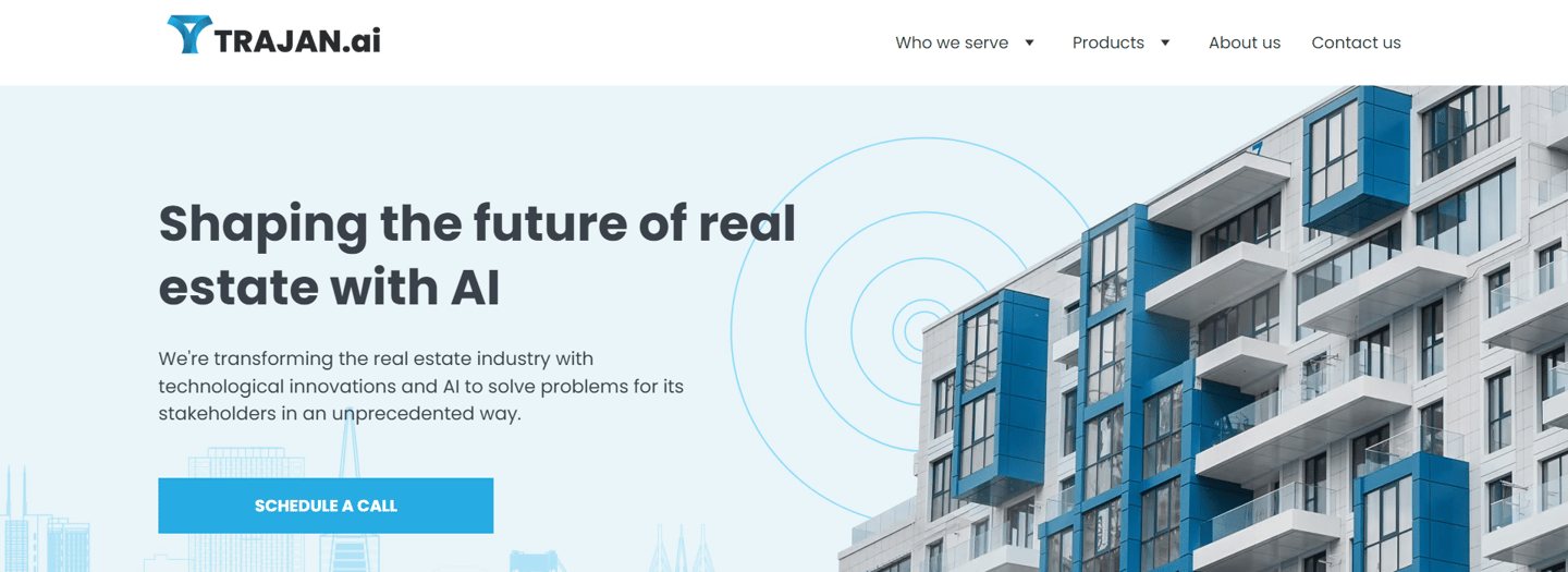 a building with a large blue and white building in los angeles 