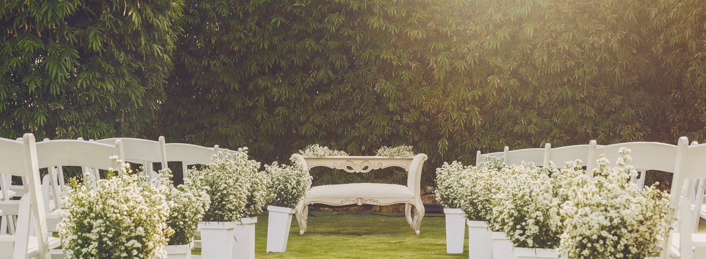 Decoración boda en area verde, por Luis Enrique Photography