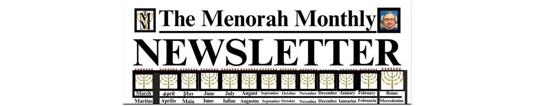 a newspaper article about R E Burden's menorah month of the month