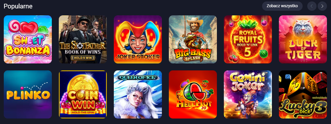 Popularne sloty w Vox Casino