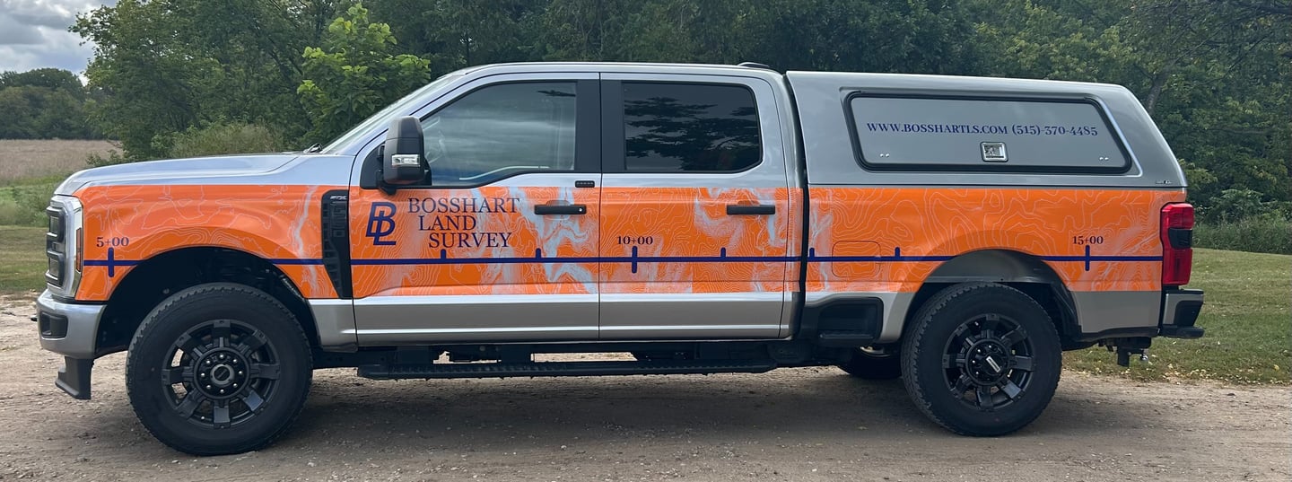 Bosshart Land Survey Branded Truck