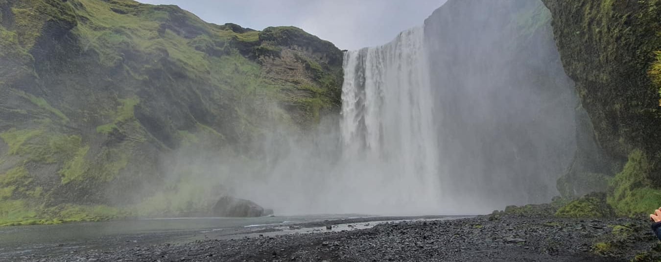 Skogafoss waterfall on the South Coast Tour in Iceland