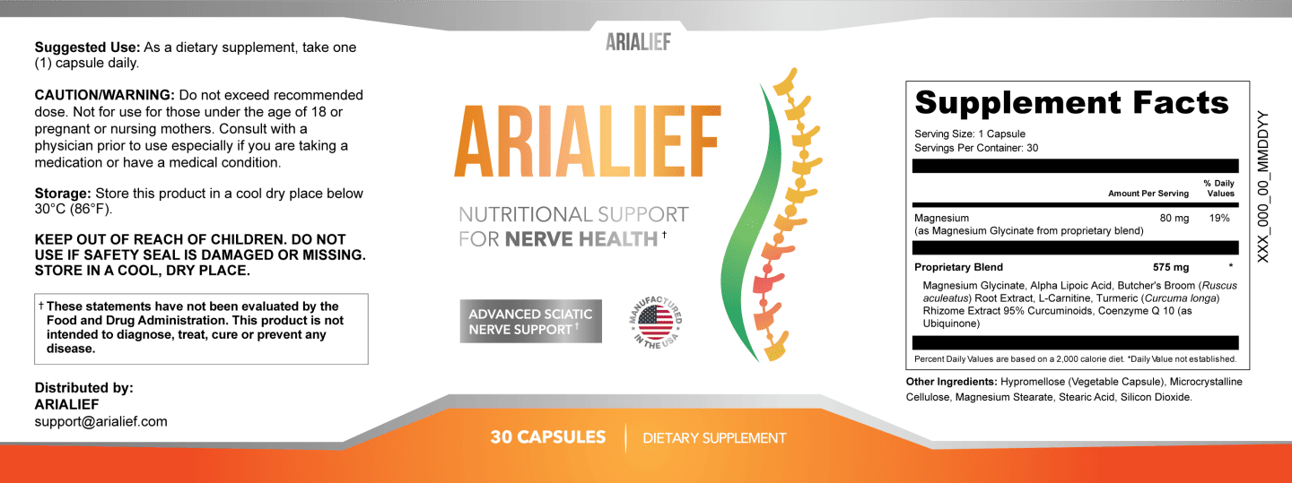 Take control of your pain today with Arialief for natural sciatic nerve relief