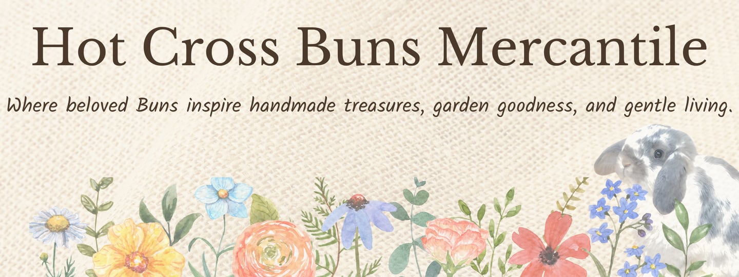 HCB Mercantile Banner with watercolor flowers and image of Bramble