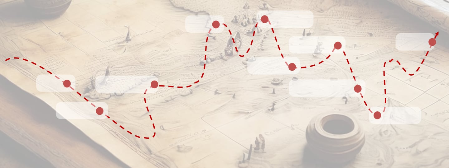 itinéraire tracé sur une carte