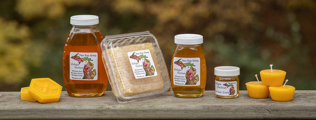 Michigan Meadows Honey and Wax selections. 