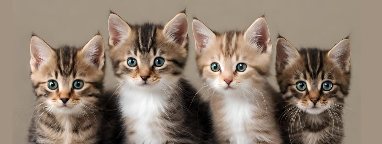 Tabby's Tiny Tabbies kittens sitting on a table waiting for animal rescue